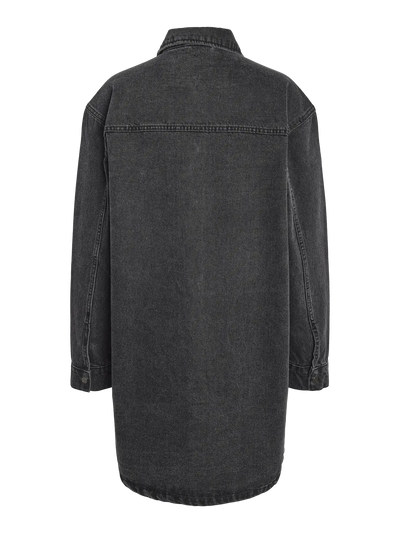 Alva LS Denim Dress, Black Denim