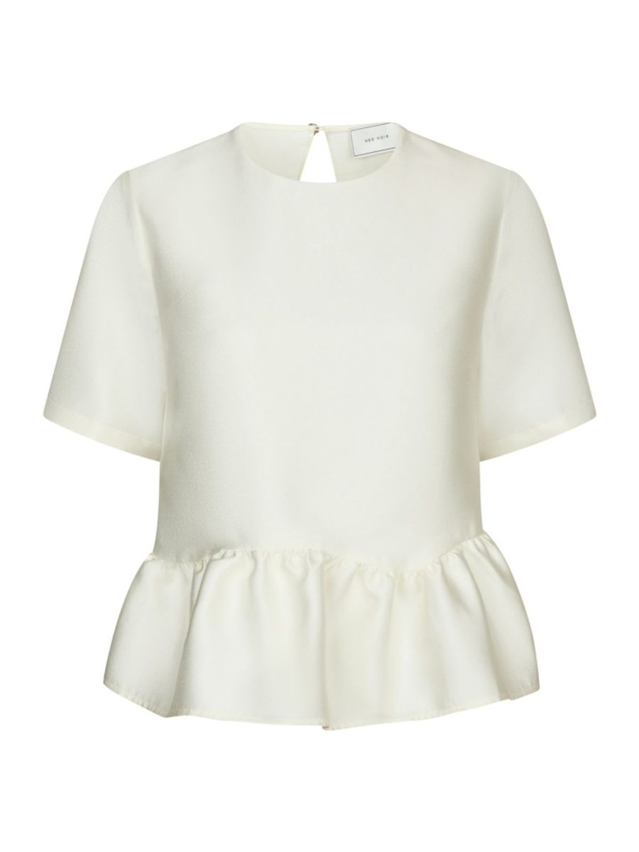 Alva Dull Satin Blouse, Ivory