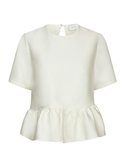 Alva Dull Satin Blouse, Ivory