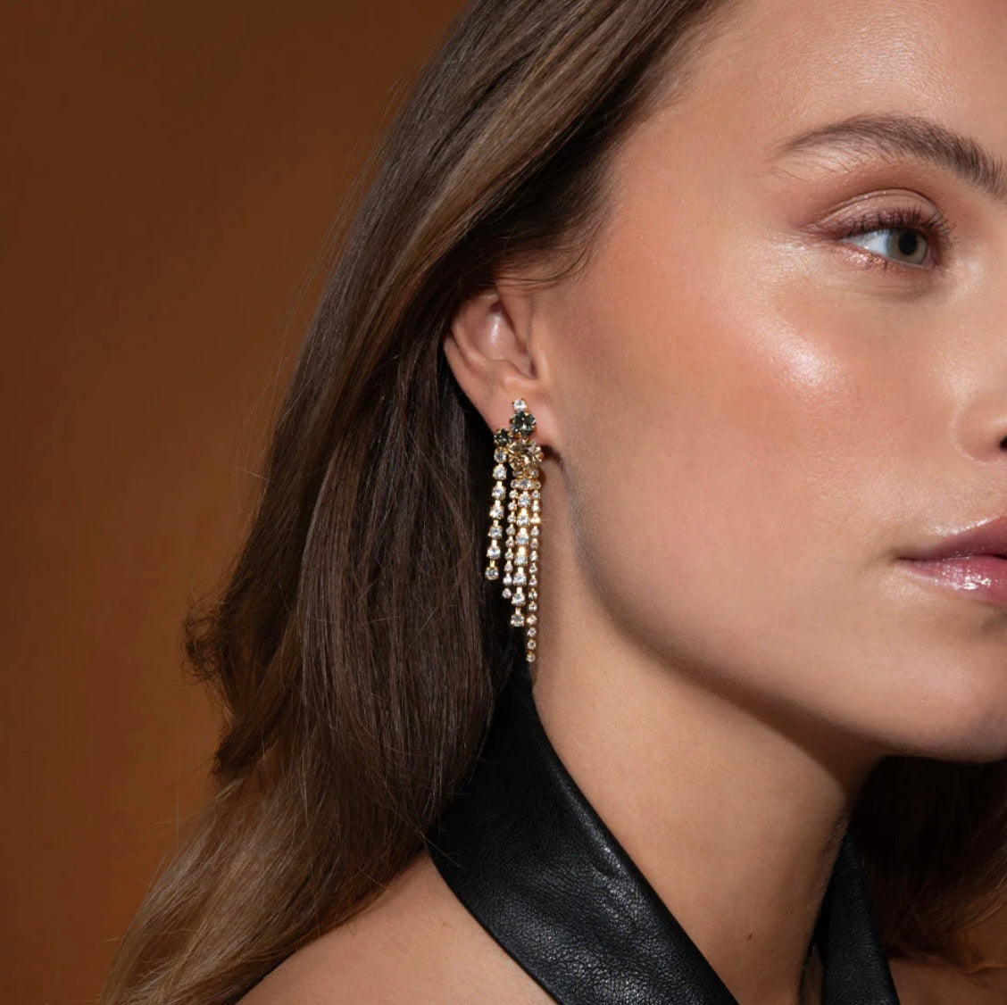 Amy Earrings Gold Black Golden Combo