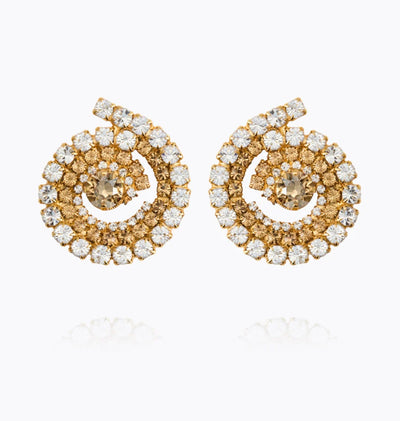 Zia Earrings Gold Topaz Combo