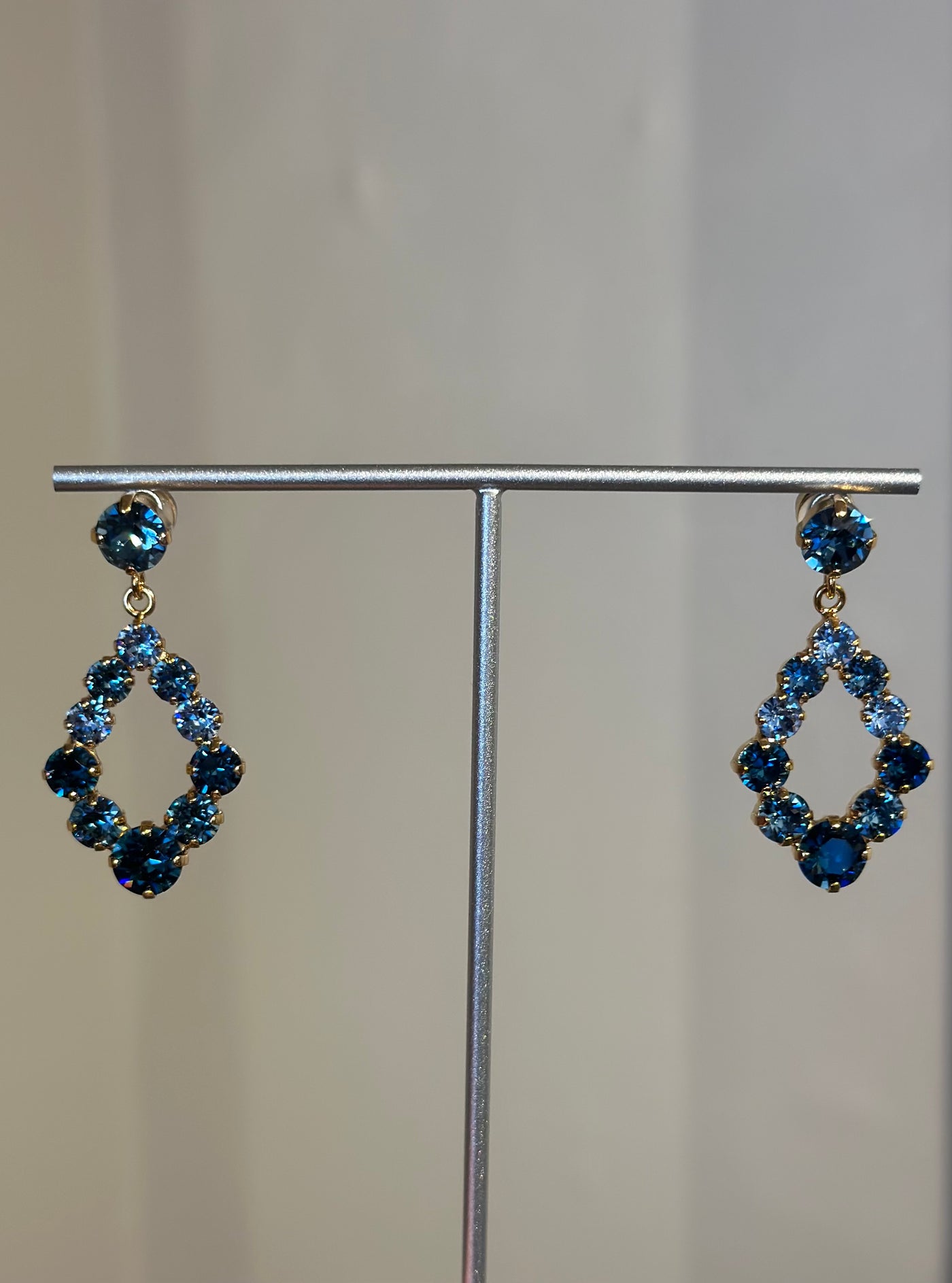 Mini Delia Earrings Gold Denim Combo