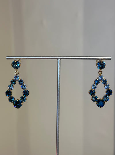 Mini Delia Earrings Gold Denim Combo