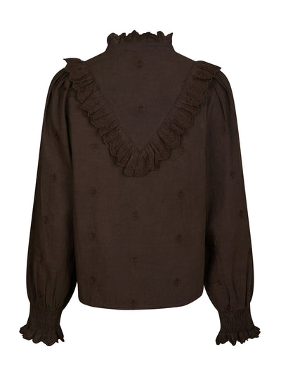 Degas Blouse, Dark Brown