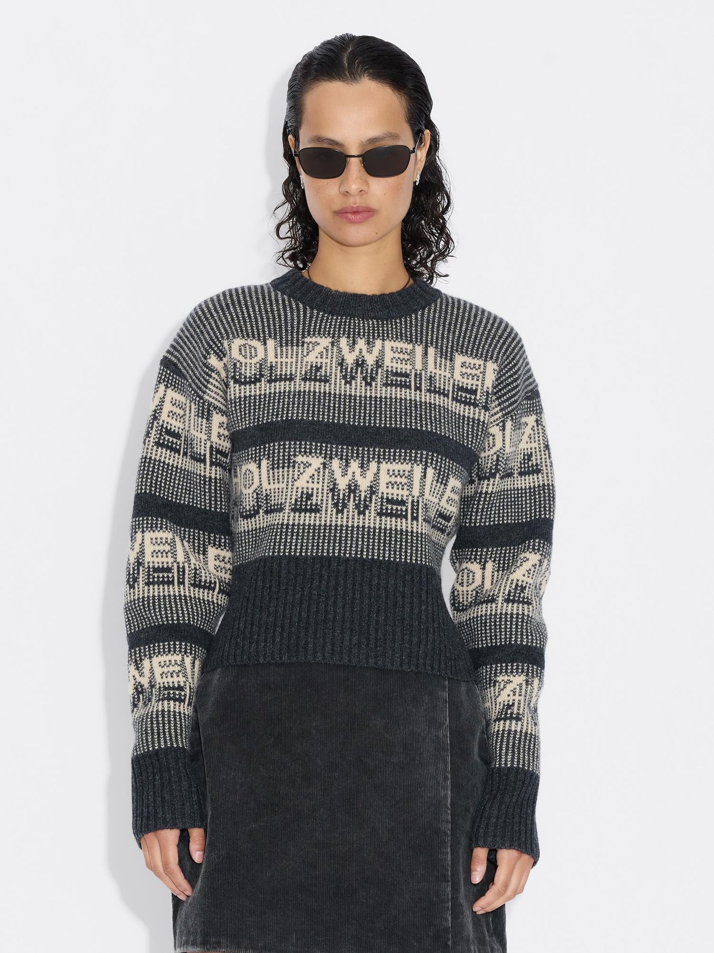 Ski Cropped Crew Dk. Grey