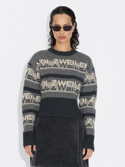 Ski Cropped Crew Dk. Grey