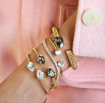 Mini Drop Bracelet Gold Greige