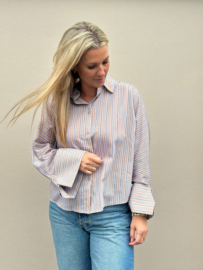 Atari Shirt, Beige Stripe
