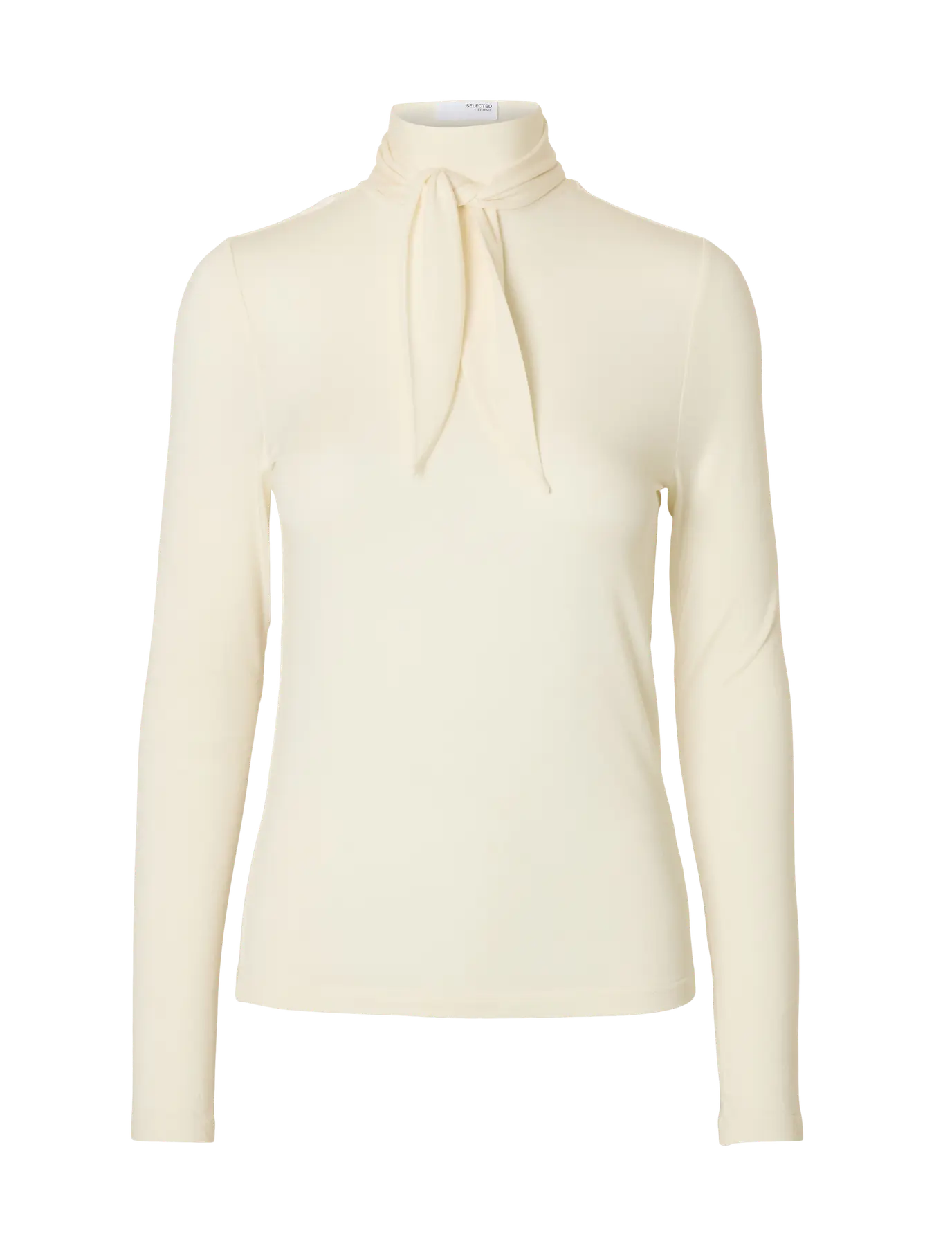 Lina Lano LS High Neck Top, Egret