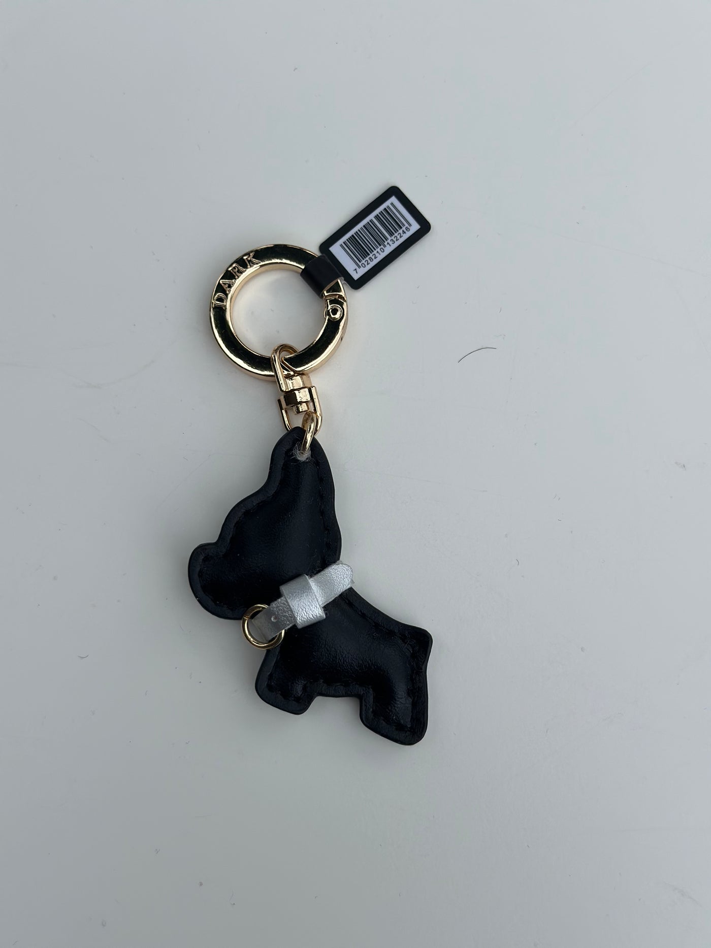 Puppy Bag Charm, Black w/Silver