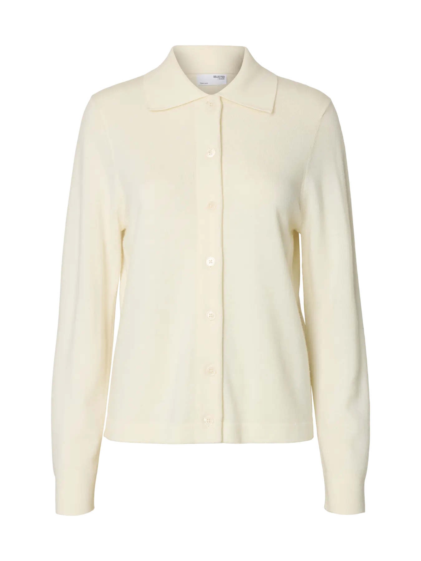 Thea LS Knit Button Collar Neck, Erget