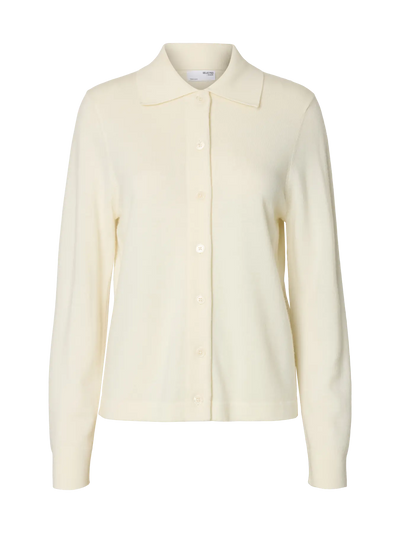 Thea LS Knit Button Collar Neck, Erget