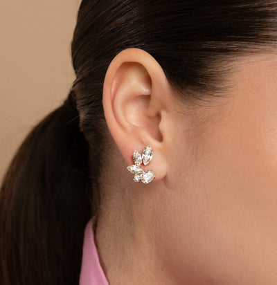 Clare Earrings Gold Crystal