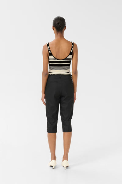 Stela top, Black/birch striped