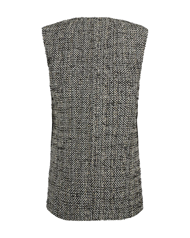 Rubi Waistcoat, Jet Stream w. Black