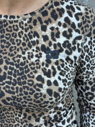 Soft Cotton Rib Leo Long Sleeve, Leopard