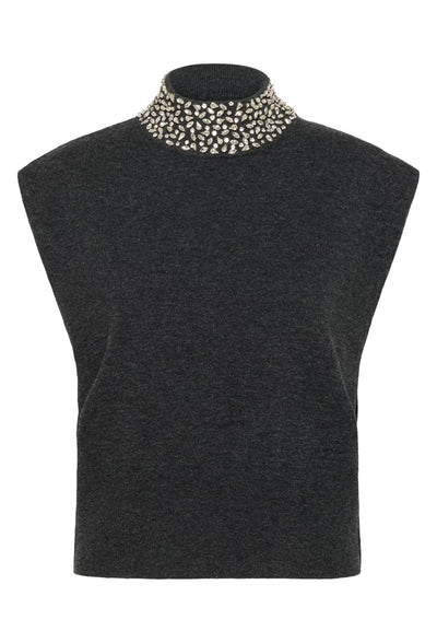 Manzi Deco Waistcoat, Deep Graphite