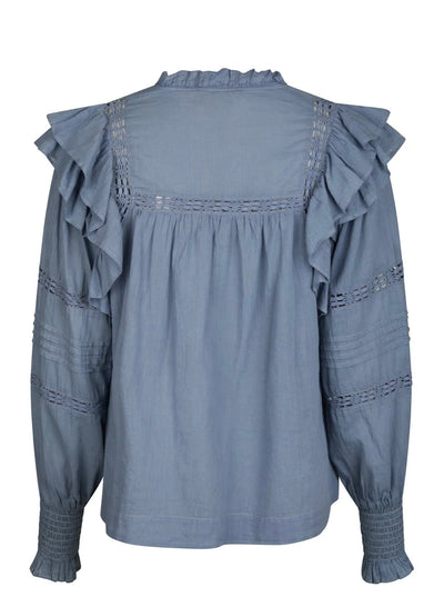 Mauri S Voile Blouse, Smoke Blue
