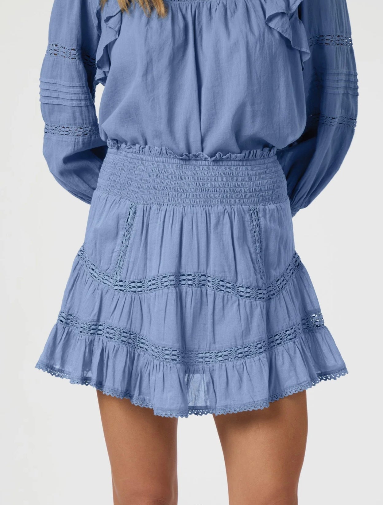 Robby S Voile Skirt , Smoke Blue