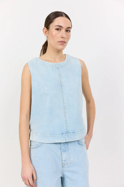 Kosa 9 Top, Light denim blue