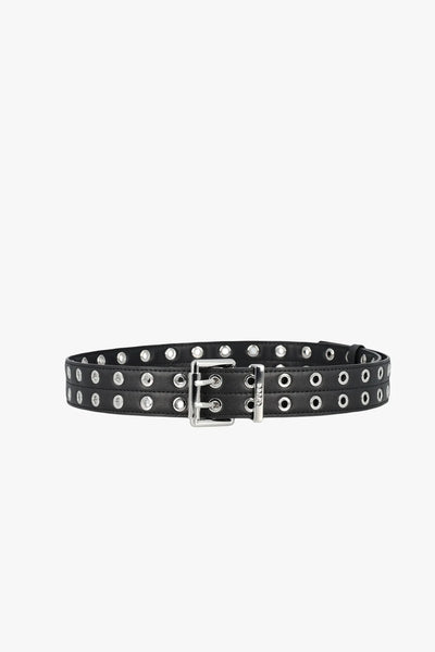 Double Eyelet Belt, Black