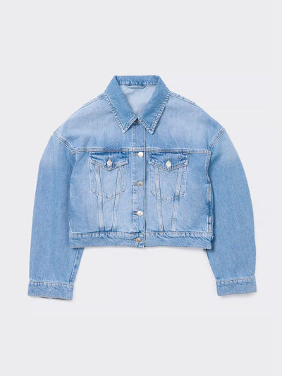 W. Cropped Denim Jacket Lt. Blue