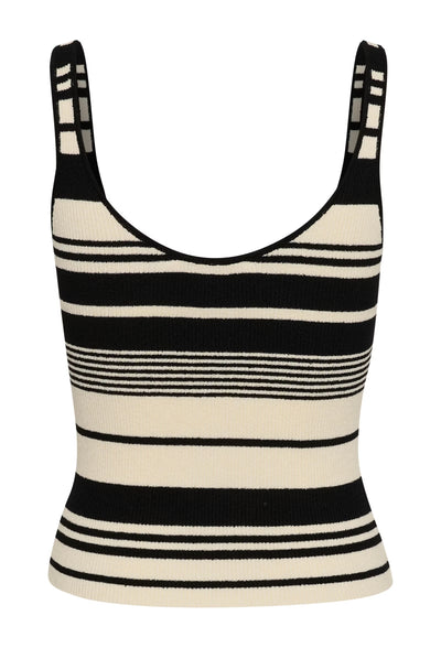 Stela top, Black/birch striped