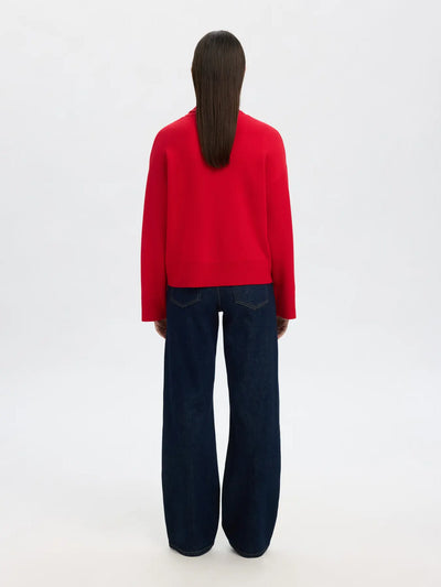 Kamma LS Knit Rollneck, Equestrian Red
