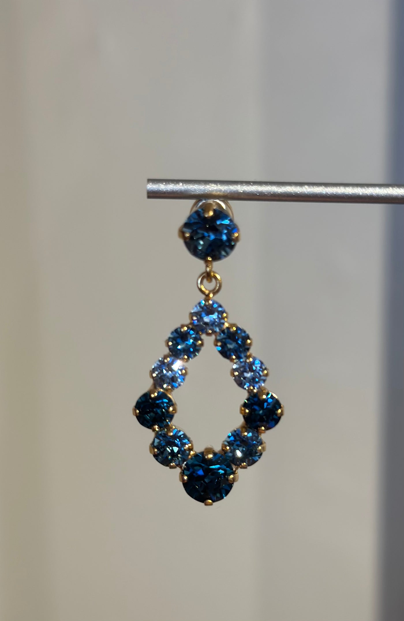 Mini Delia Earrings Gold Denim Combo