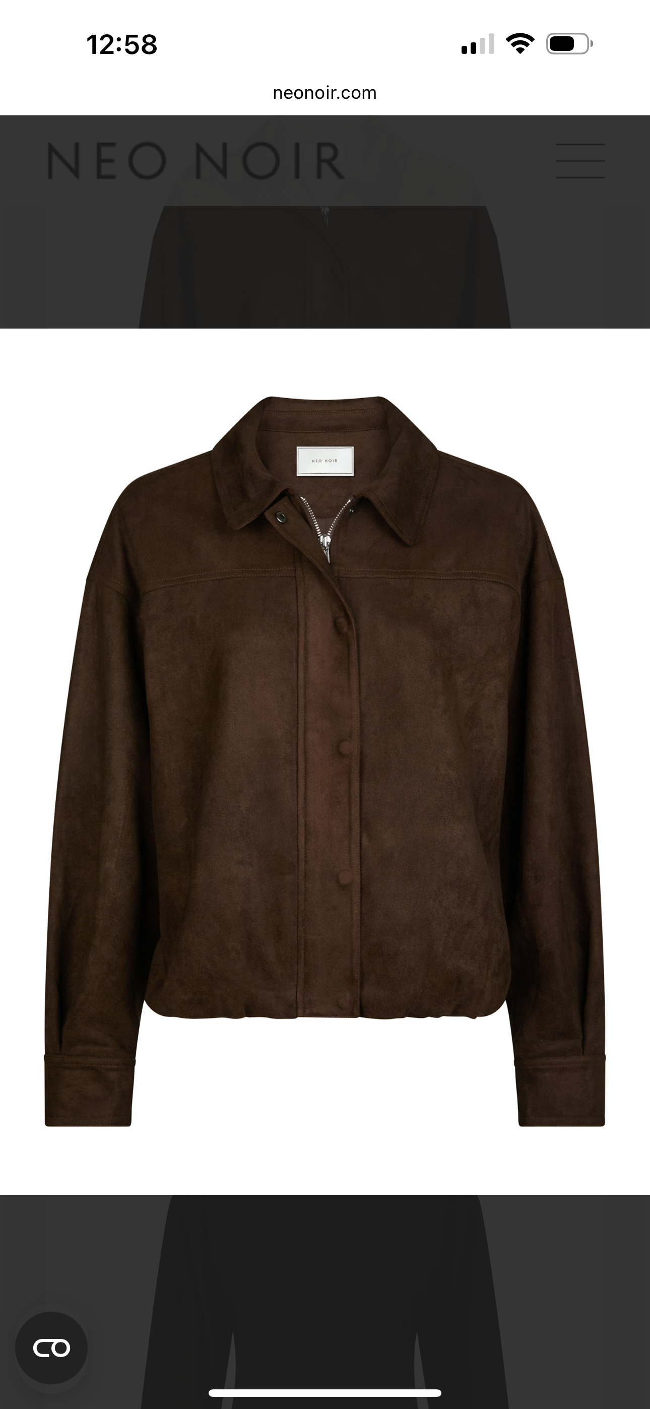 Rubby Faux Suede Jacket, Dark Brown