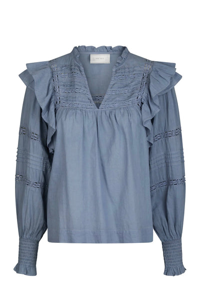 Mauri S Voile Blouse, Smoke Blue