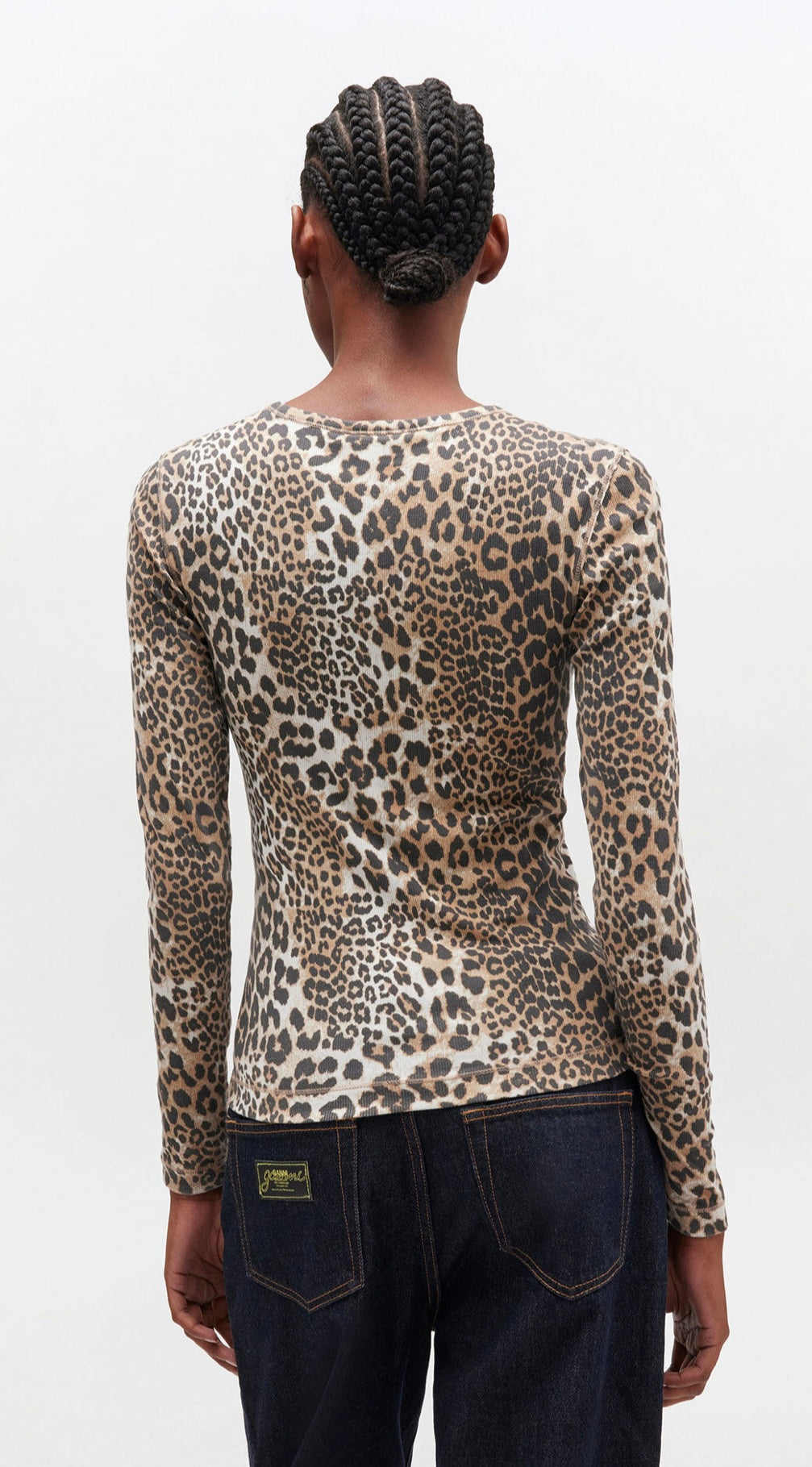 Soft Cotton Rib Leo Long Sleeve, Leopard