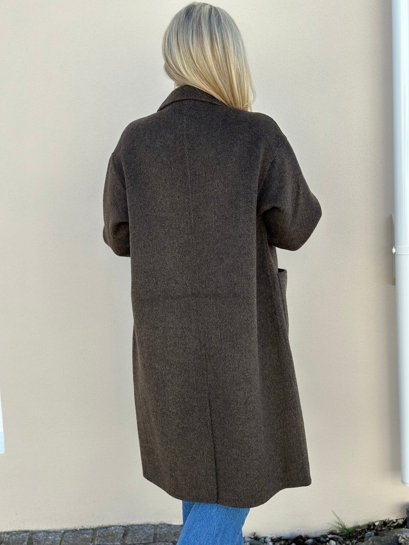 Lucca Barkley Wool Coat , Slate Black