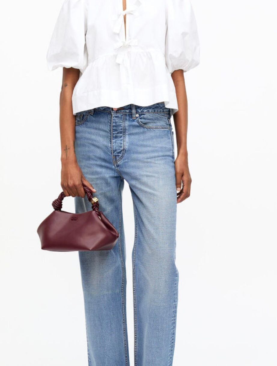 Ganni Bou Bag Small, Burgundy