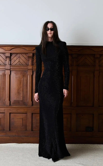 Luxe Sequin Skirt, Black