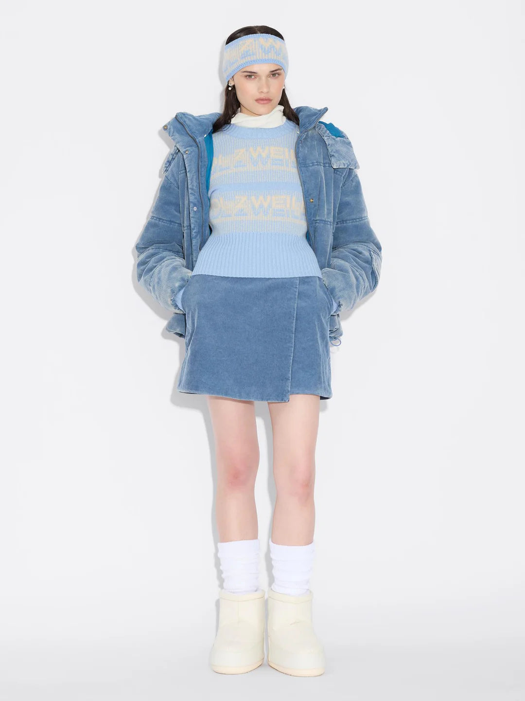 Ski Cropped Crew Lt. Blue