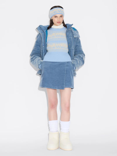 Ski Cropped Crew Lt. Blue