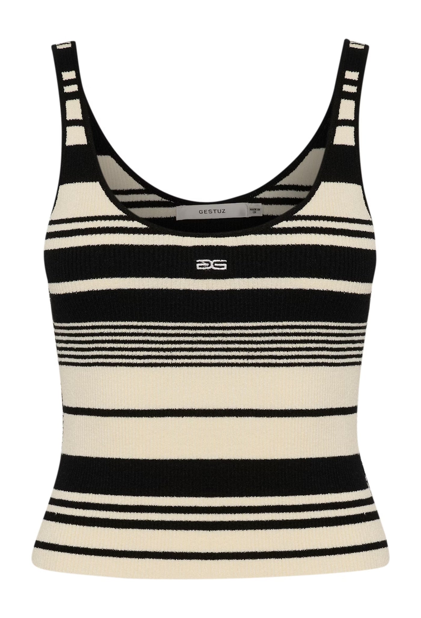 Stela top, Black/birch striped