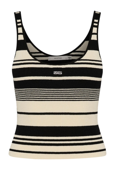 Stela top, Black/birch striped