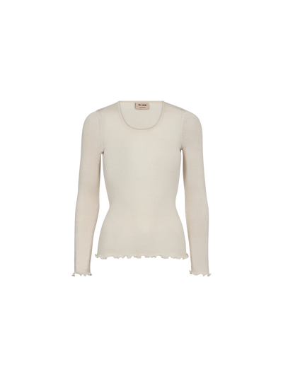 Elaine Sealess O-LS Tee, Ecru