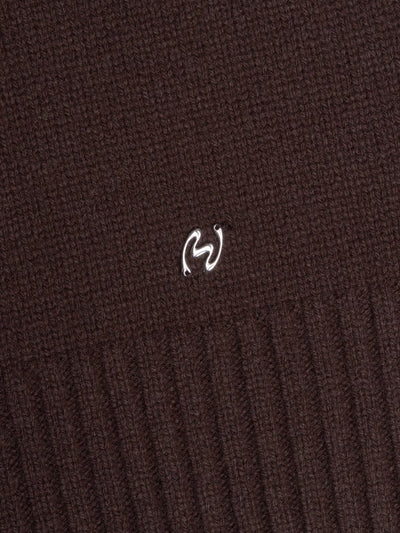 W Wool Crew, Dk. Brown