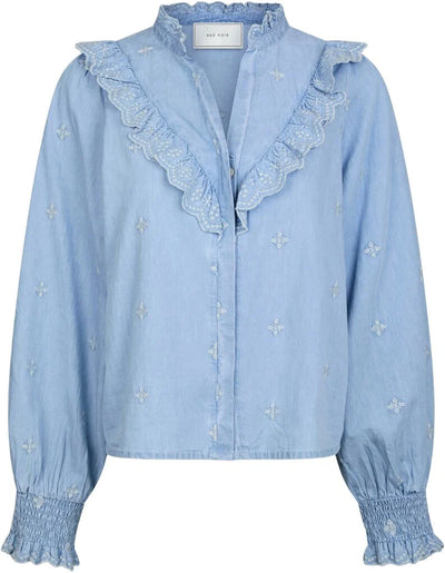 Degas Denim Blouse, Light Blue