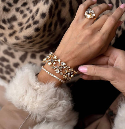 Zara Bracelet Gold Crystal