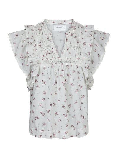 Jayla Small Blossom Top, Creme
