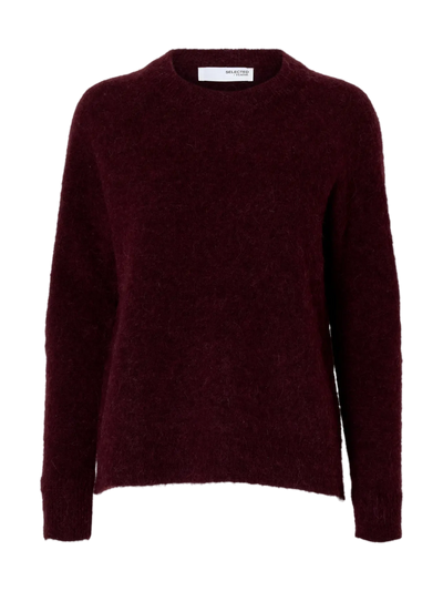 Lulu LS Knit O-neck, Fig/Melange