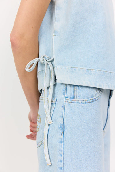 Kosa 9 Top, Light denim blue