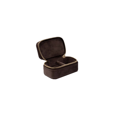 Velvet Jewellery Box Micro, Chocolate Brown