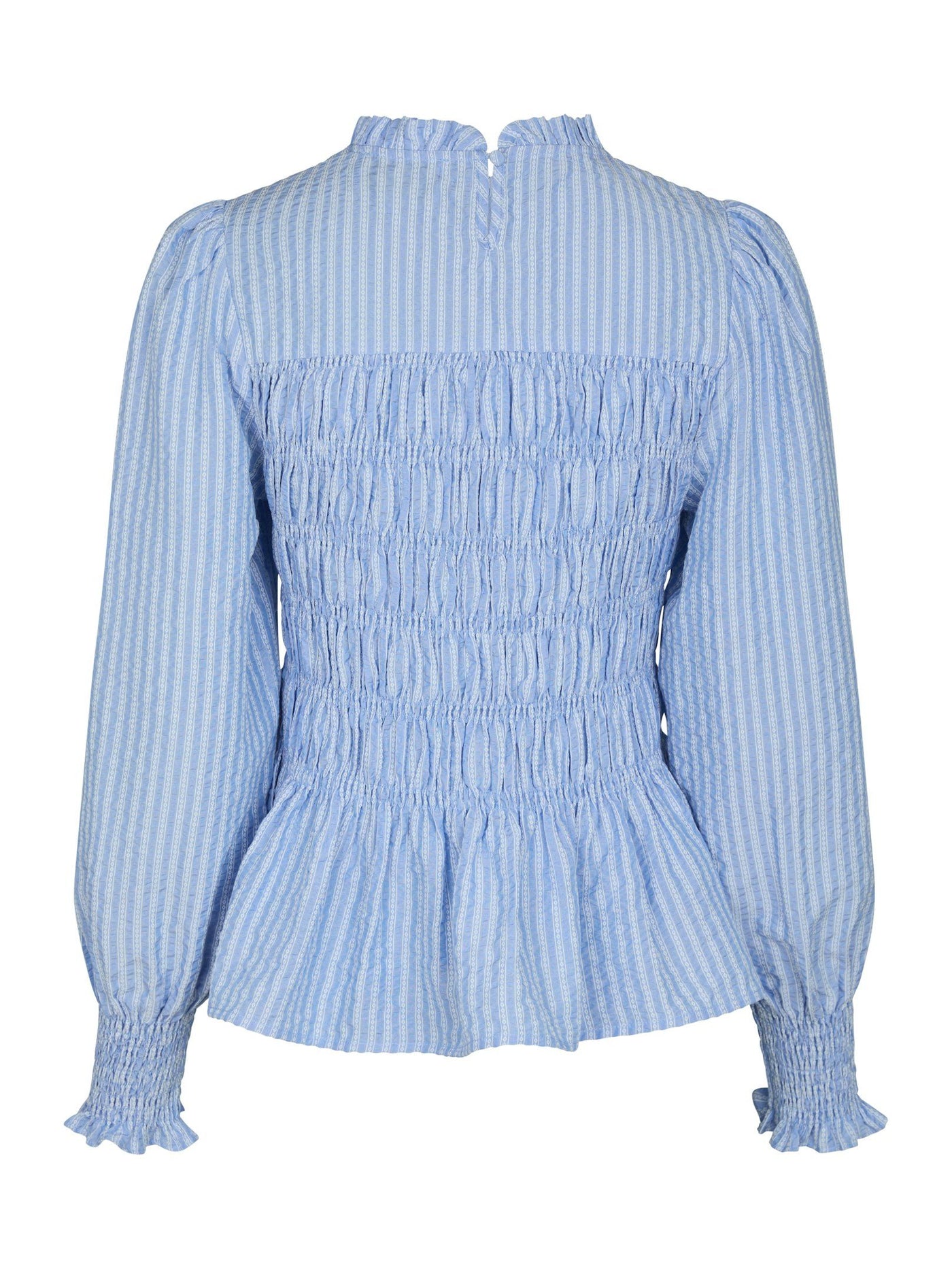 Possa Twist Stripe Blouse, Light Blue