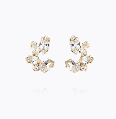 Clare Earrings Gold Crystal