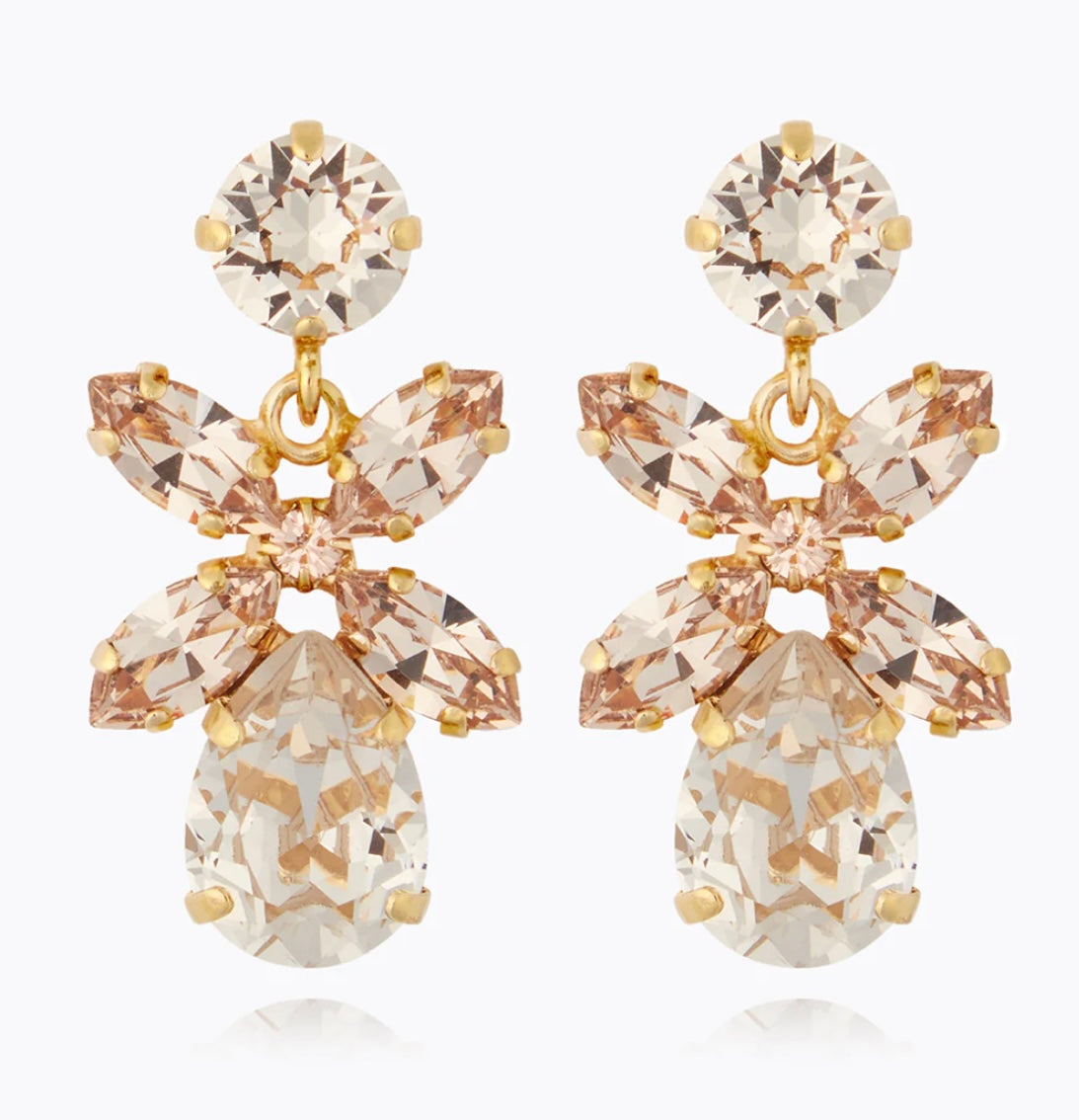 Mini Dione Earrings Gold Silk
